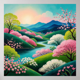 Frühlingslandschaft 🌷 poster