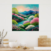Frühlingslandschaft 🌷 poster (Küche)