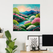 Frühlingslandschaft 🌷 poster (Heimbüro)
