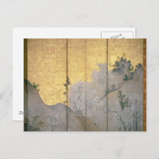 Frühlingslandschaft Postkarte (Vorne/Hinten)