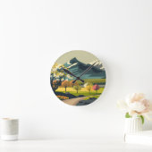 Frühlingslandschaft Runde Wanduhr (Zuhause)