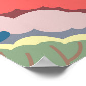 Frühlingslandschaft: Vintage Landschaft Poster (Ecke)