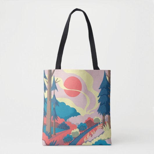 Frühlingslandschaft: Vintage Landschaft Tasche (Vorderseite)