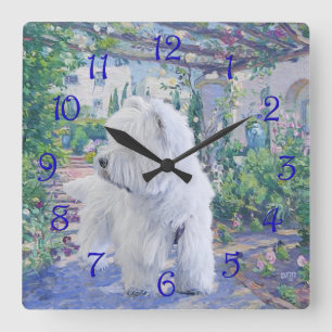 Frühlingslaube Quadratische Wanduhr