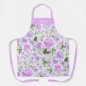 FrühlingsLavendel Wasserfarbe Lila Name Schürze (Vorderseite)