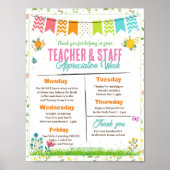 Frühlingslehrer und Flyer für Mitarbeiterbewertung Poster (Vorne)