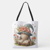 Frühlingslektüre-Gnom-Tragetasche Tasche (Rückseite)