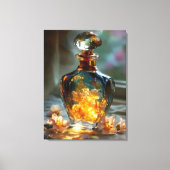 Frühlingsleuchte in Flasche - Glühendes Blumenparf Leinwanddruck (Vorderseite)
