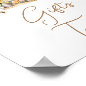Frühlingsliebe in Blüte Brautparty-Geschenktisch Poster (Ecke)