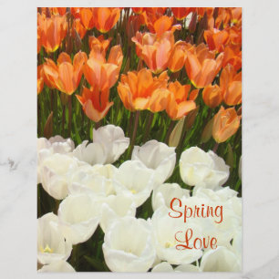 Frühlingsliebe Scrapbook Papier Tulpenblumen