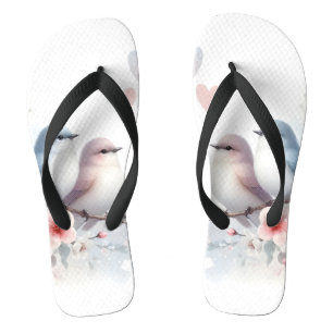 Frühlingsliebesvögel Kirschblüten Floral Badesandalen