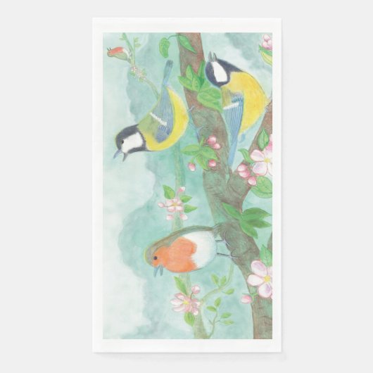 Frühlingslieder der Vogel Serviette (Vorderseite)