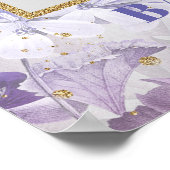 Frühlingslila Blumen Boho Babydusche Foto Stütze Poster (Ecke)