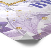 Frühlingslila Blumen Brautparty Foto Requisiten Poster (Ecke)