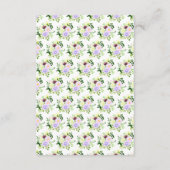 Frühlingslila Blumen mit Laub Begleitkarte (Rückseite)