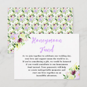 Frühlingslila Blumen mit Laub Begleitkarte