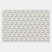 Frühlingslila Blumen mit Laub Geschenkpapier Set (Vorderseite 2)