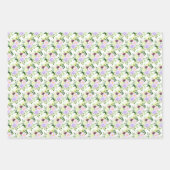 Frühlingslila Blumen mit Laub Geschenkpapier Set (Vorderseite)