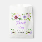 Frühlingslila Blumen mit Laub Geschenktütchen (Vorderseite)