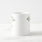 Frühlingslila Blumen mit Laub Hochzeit Kaffeetasse (Mittel)