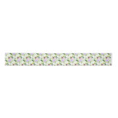 Frühlingslila Blumen mit Laub Satinband (Vorderseite)