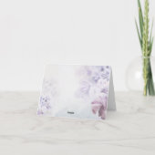 Frühlingslila Blumen staubblau Danke Karte (Rückseite)