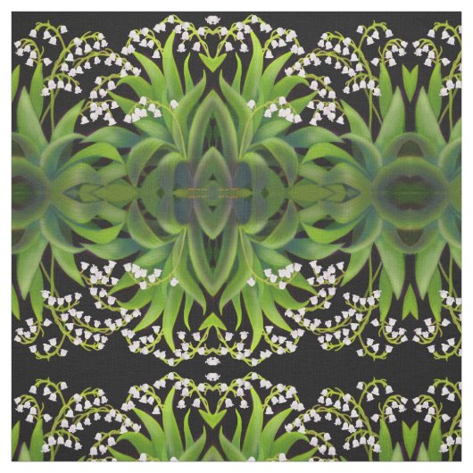 Frühlingslily der Blume des Tales Stoff (Muster)