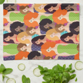 Frühlingsmädchen Geschirrtuch (Gefaltet)