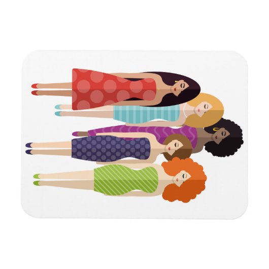 Frühlingsmädchen Magnet (Horizontal)