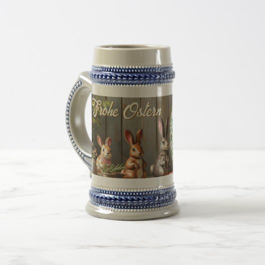 Frühlingsmagie mit Blüten und sonniges Glück Bierglas (Vorderseite Links)