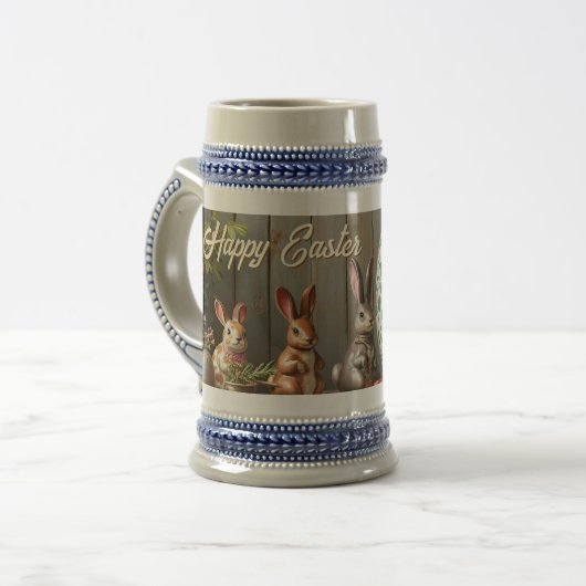 Frühlingsmagie mit Blüten und sonniges Glück Bierglas (Vorderseite Links)