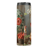 Frühlingsmagie mit Blüten und sonniges Glück Thermosbecher (Rückseite)