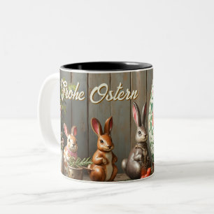 Frühlingsmagie mit Blüten und sonniges Glück Zweifarbige Tasse