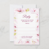 Frühlingsmagnolias Blumenkarten RSVP Karte (Vorderseite)