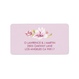 Frühlingsmagnolien Adressaufkleber