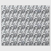 Frühlingsmagnolien, elegantes Stoffdesign. Geschenkpapier (Flach)