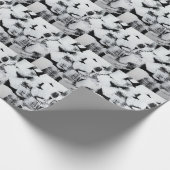 Frühlingsmagnolien, elegantes Stoffdesign. Geschenkpapier (Ecke)