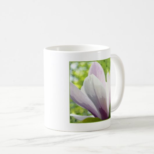 Frühlingsmagnolische Blume Kaffeetasse (VorderseiteRechts)