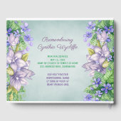 Frühlingsmahndienst Lilac Floral Ihr Foto Gästebuch (Rückseite)