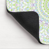 Frühlingsmandala in Grün, Blau und Lavendel Mousepad (Ecke)