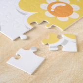 Frühlingsmargeriten auf Weiß Puzzle (Seite)