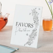 Frühlingsmarine botanischer Linien Sockelschild (In Situ)