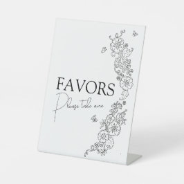 Frühlingsmarine botanischer Linien Sockelschild