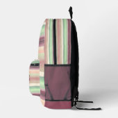 Frühlingsmarine Mauve Taupe Pfirsich Rosa Kunstwer Bedruckter Rucksack (Rechts)