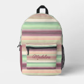 Frühlingsmarine Mauve Taupe Pfirsich Rosa Kunstwer Bedruckter Rucksack (Vorderseite)