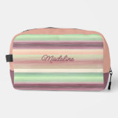 Frühlingsmarine Mauve Taupe Pfirsich Rosa Kunstwer Waschbeutel (Vorderseite)