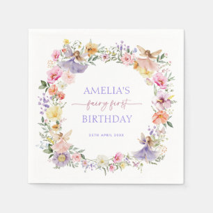 Frühlingsmärsche Blume 1. Geburtstag Party Serviette