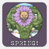 Frühlingsmast Quadratischer Aufkleber (Vorderseite)