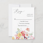 Frühlingsmehrfarbige Florals ohne UAWG RSVP Karte (Vorderseite)