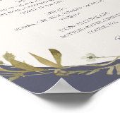 Frühlingsmenü der Wildblume Lila Hochzeitsgetränke Poster (Ecke)